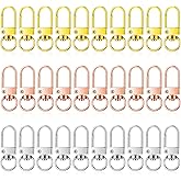 30PCS Metal Lobster Claw Clasps, Lanyard Swivel Snap Hooks with Key Rings, Heavy Duty Metal Keychain Clip, DIY Accessories for Bag Key Chains Connector Jewelry Making (Gold, Silver, Rose Gold)