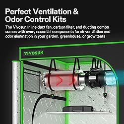 VIVOSUN Grow Tent Ventilation System, 8 Inch Inline