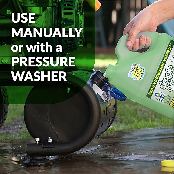 OXY SOLVE HOUSE AND SIDING PRESSURE WASHER CLEANER – REMOVES STAINS FROM MOLD & MILDEW ON VINYL, ALUMINUM, WOOD, BRICK, STUCCO – CONCENTRATE 1 GAL.