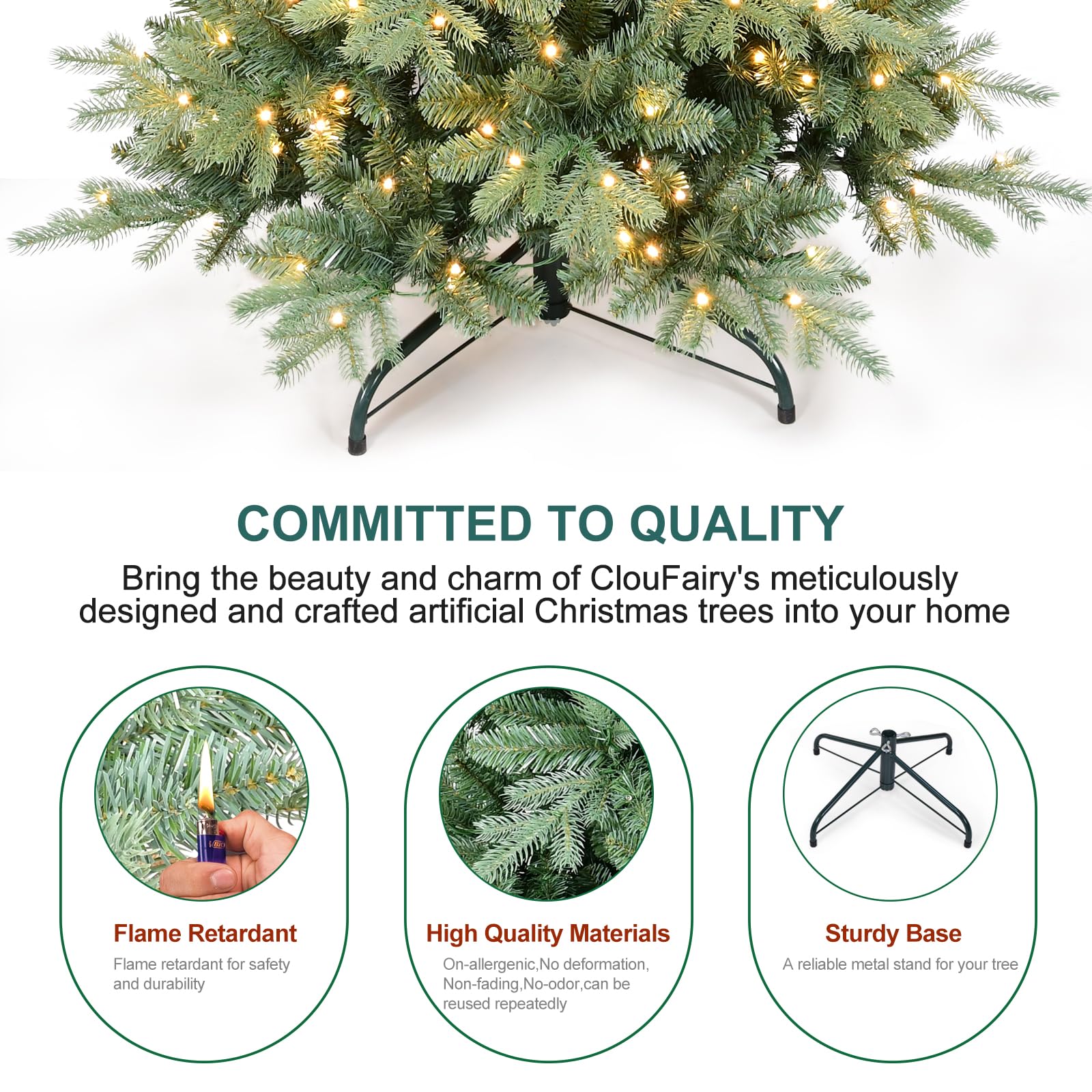 7 FT Prelit Artificial Skinny Christmas Tree,Blue Spruce Slim Pencil Xmas Tree with 1552 PE&PVC Mixed Branch Tips and 400 UL Listed Clear Lights,Hinged Pine Tree with Metal Stand for Home Office Décor