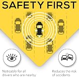 ASSURED SIGNS Baby On Board Sign 2 Pack 5x5 See-Through Rear Window view 5