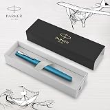 Parker Vector XL Fountain Pen Metallic Teal Lacquer Brass Medium Nib view 6