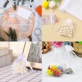 Carehabi 100 Pcs Organza Gift Bags White 7x9cm Small Jewelry Pouches view 7