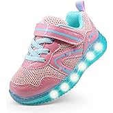 Floranate Light Up Toddler Boys Girls Shoes LED Flashing Lightweight Tennis Walking Sneakers for Toddler and Little Kid