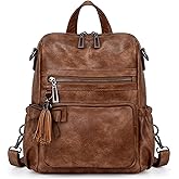 UTO Women Backpack Purse Leather Vegan Ladies Fashion Designer Rucksack Convertible Travel Shoulder Bag with Tassel