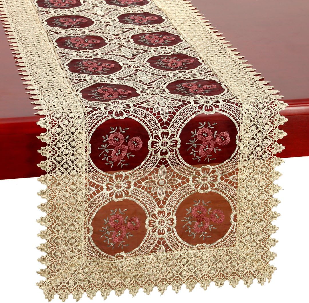 Best burgundy table runner 60′