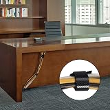 HAOCHEN Desk Table Grommets Aluminum Rectangle Cable Covers 160x80mm Black (2 view 7