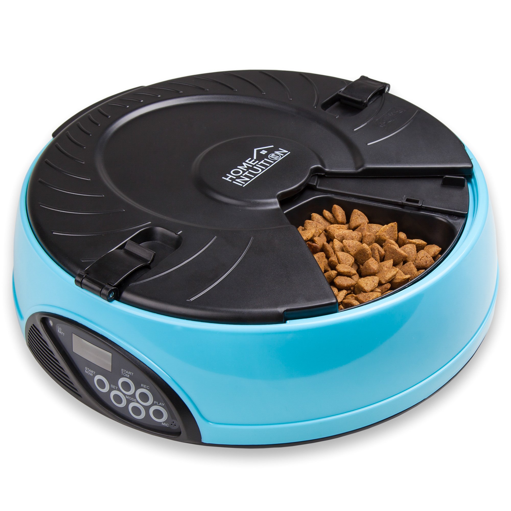 Home Intuition 6 Meal Automatic Pet Feeder for Cats, Dogs, House Pets