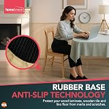 SOL 4 Pack Rubber Base Castor Cups Furniture Floor Protectors view 5