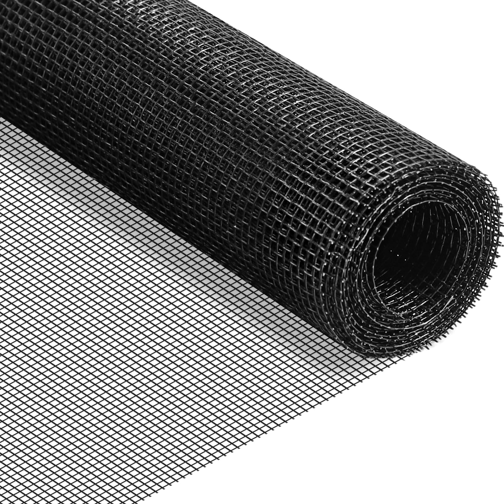 REDTRON Fibreglass Window Screens 1.2 x 2.5 m, Cuttable Insect Mesh for Suitable for Multiple Doors and Windows, Window Fly Screen Replacement for Anti-Mosquito and Anti-cat, Black