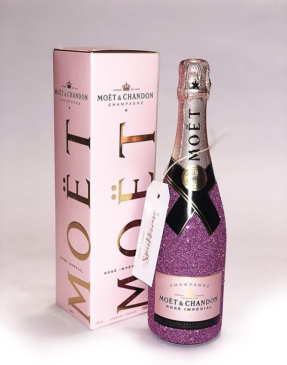 Sparkling Pink Christmas Edition Moët & Chandon Impérial Rosé Champagne 75cl fully boxed
