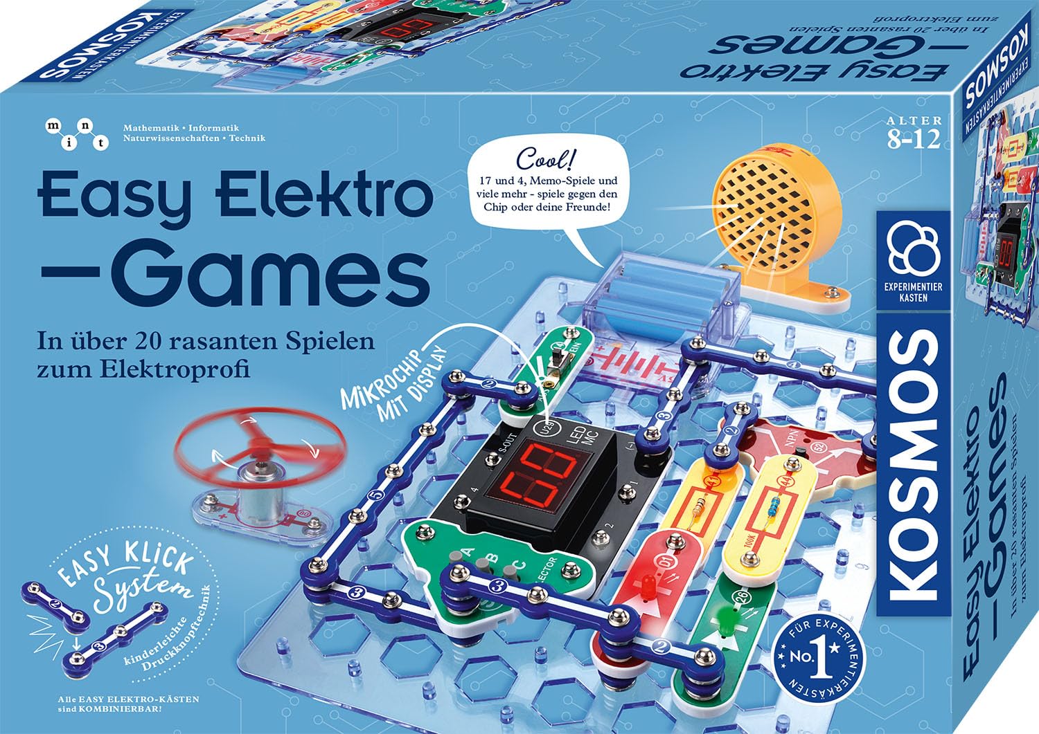 KOSMOS 620998 Easy Elektro - Games, Spielerisches Lernen über Stromkreise beim Programmieren von Mini-Games, Experimentierkasten zu Elektrotechnik, für Kinder von 8 bis 12 Jahren