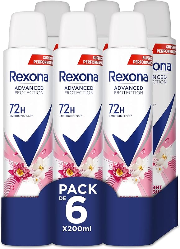 - Déodorant Advance Protection Bright Bouquet 72 h pour Femme 200 ml - Pack de 6