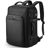 HOMIEE Carry On Luggage 22x14x9 Airline Approved 50L Travel Backpack, Extra Large Expandable Laptop Backpack, Black
