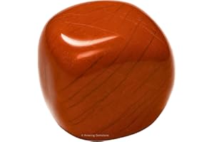 AMAZING GEMSTONE Red Jasper Crystal Tumbled Stones Polished Rocks - Natural Gem Stones for Healing - DIY Crystals for Protection (1 Piece)