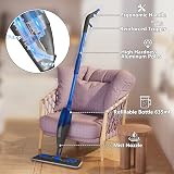 PAPCLEAN Spray Mop with 635ML Tank 4 Microfiber Pads Wet Dry Floor Cleaner view 3
