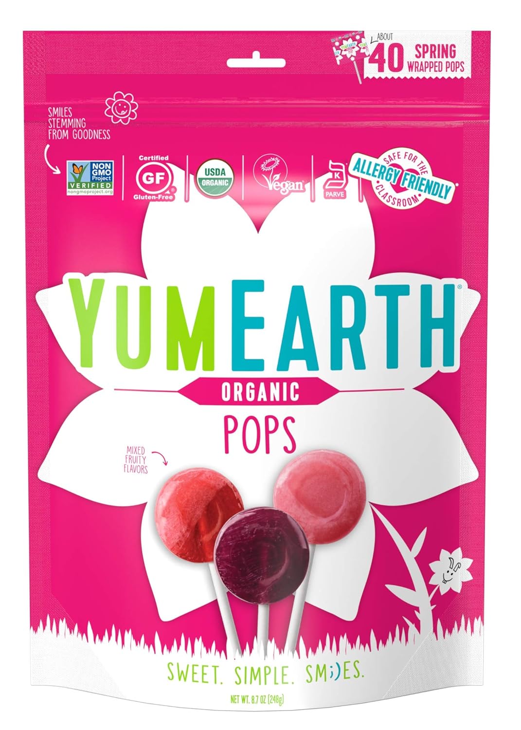Yumearth YumEarth Organic Spring Lollipops, 40 Count