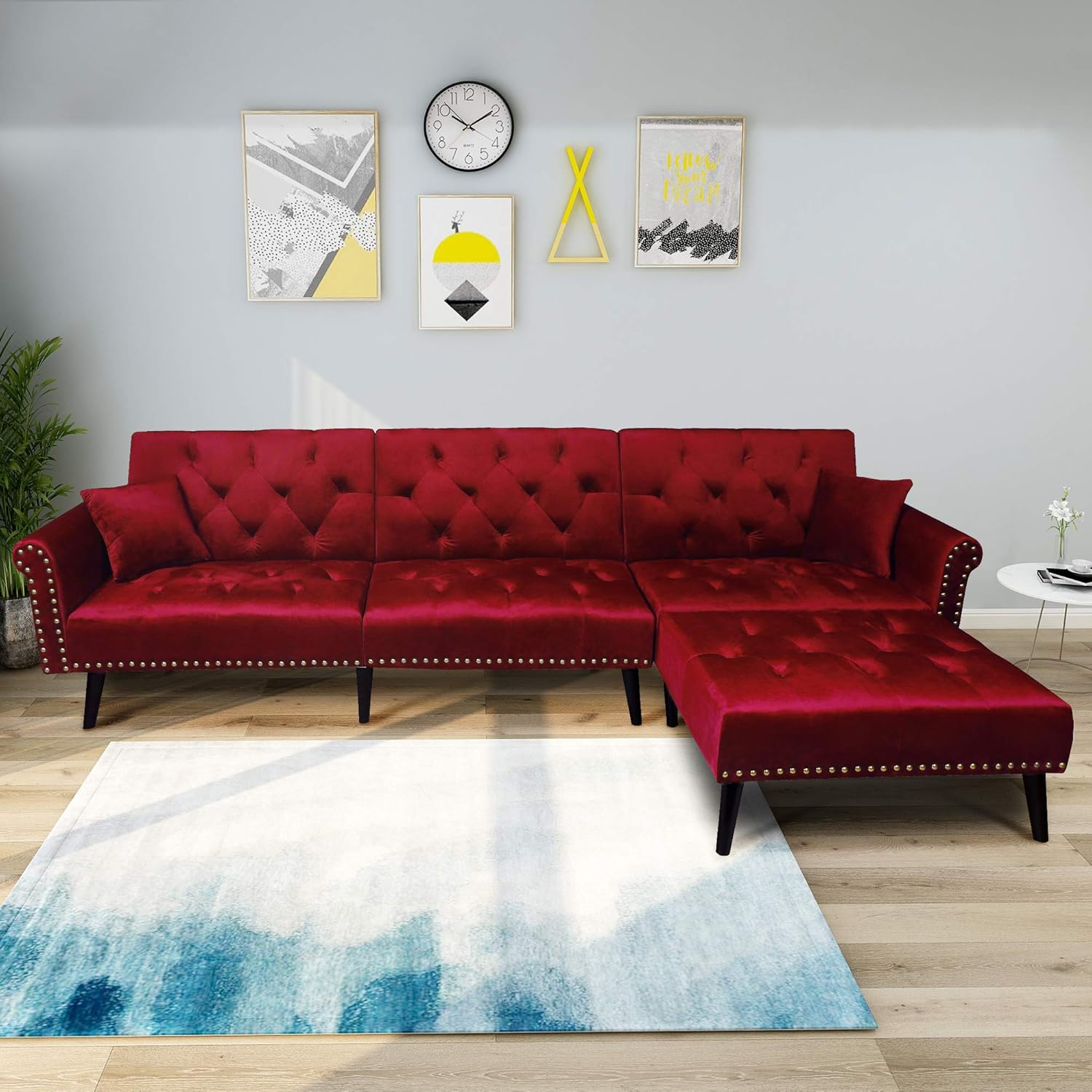Best red sectional sofa with chaise