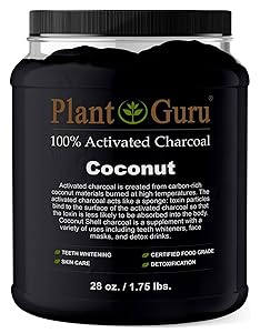 Activated Charcoal Powder Bulk - 1.75 lbs. Jar, COCONUT - Food Grade Kosher Non-GMO - Teeth Whitening, Facial Mask and Soap Making. Promotes Natural Detoxification and Helps Digestion