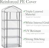 Christow Mini Greenhouse 4 Tier Reinforced Growhouse 5ft2in x 2ft2in view 3