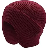 ZLYC Men's Winter Beanie Hat with Earflap Fashion Outdoor Warm Knit Daily Skull Cap