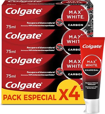 Max White Carbón Pasta de Dientes 4x75ml