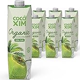 COCOXIM Ready to Drink Coconut Water Organic - 33.8 oz (Pack of 6)| Zero Added Sugar| 100% Natural & Fresh with Electrolytes & Nutrients