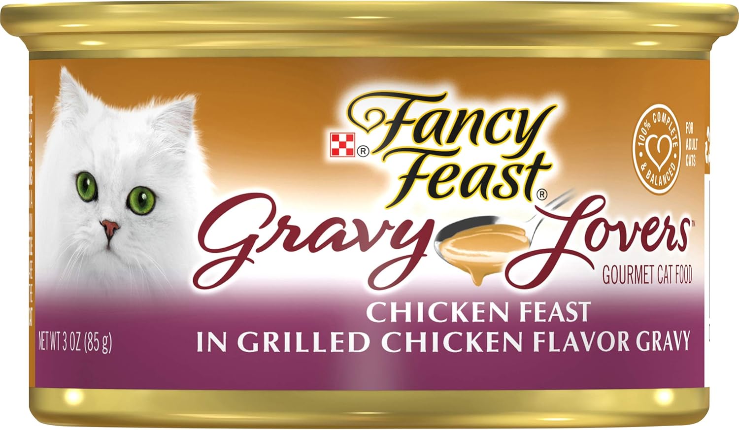 Purina Fancy Feast Gravy Wet Cat Food, Gravy Lovers Chicken Feast in Grilled Chicken Flavor Gravy - (24) 3 oz. Cans : Canned Wet Pet Food : Pet Supplies