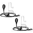 BAOFENG 2-Pin Detachable Headset Air Acoustic Tube Two Way Radio Earpiece UV-5R BF-F8HP Pro 5RM UV-5G Plus GM21 UV-17R GM-5RH GM-15 PRO K5PLUS BF-888S Walkie Talkie (2Pack)