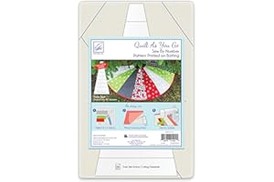 June Tailor Quilt As You Go Tree Skirt Printed batting, White, Large