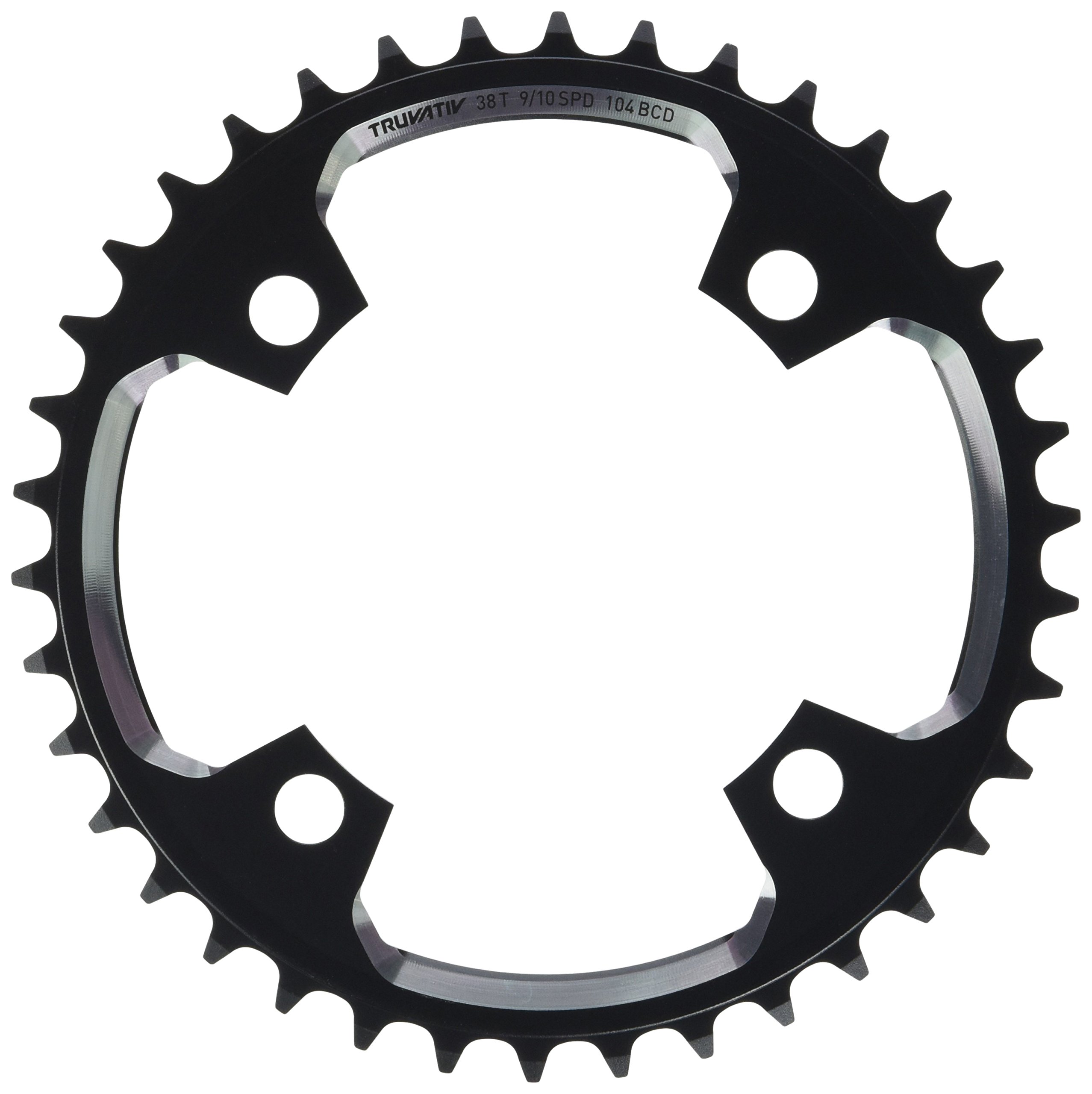 Truvativ Chainring DH 38T 4 Bolt 104 mm BCD X0DH Aluminium Blast Black 1 x 10, 11.6215.188.400