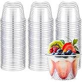 Ziliny 100 Pcs Plastic Stemless Wine Glasses Disposable Plastic Wine Glasses for Parties Weddings Birthdays Cocktail(Clear,9oz)
