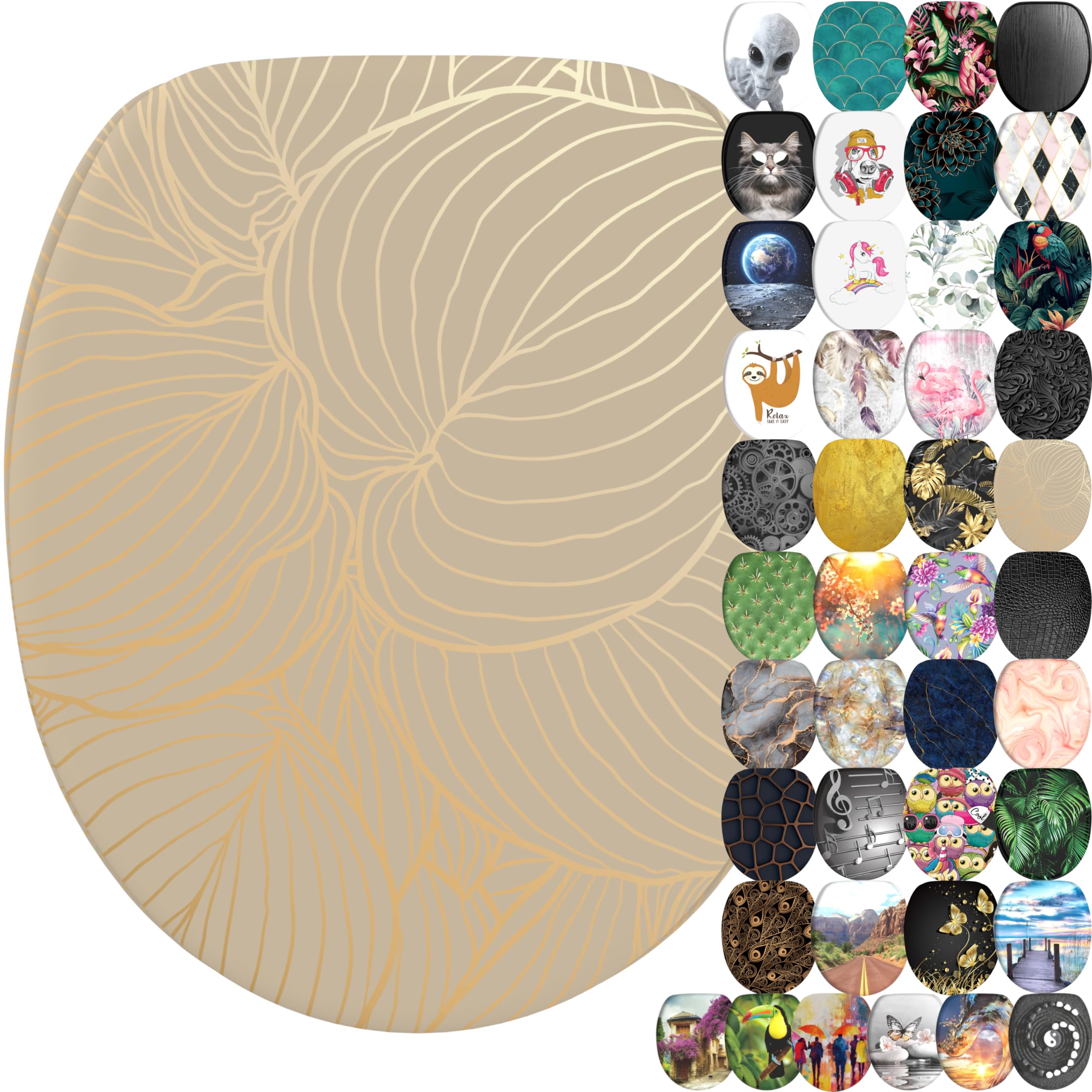 Sanilo Soft Close Toilet Seat, Wide Choice of New Toilet Seats, Stable Hinges, Easy to Mount (Hosta)