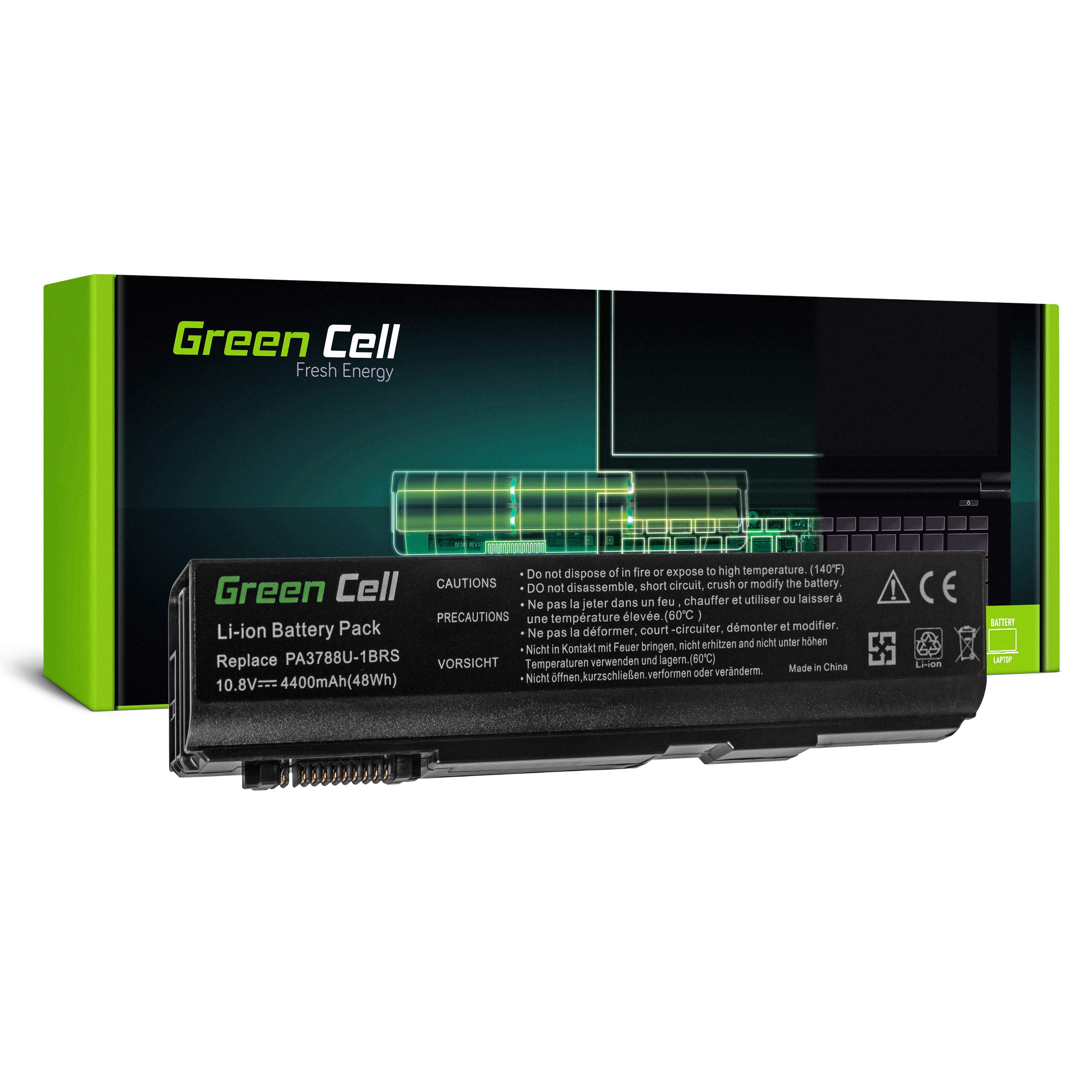 Green Cell PA3788U-1BRS PA3787U-1BRS PA3786U-1BRS PABAS221 PABAS222 PABAS223 Battery for Toshiba Tecra A11 M11 S11 S500 Satellite Pro S500 Portable