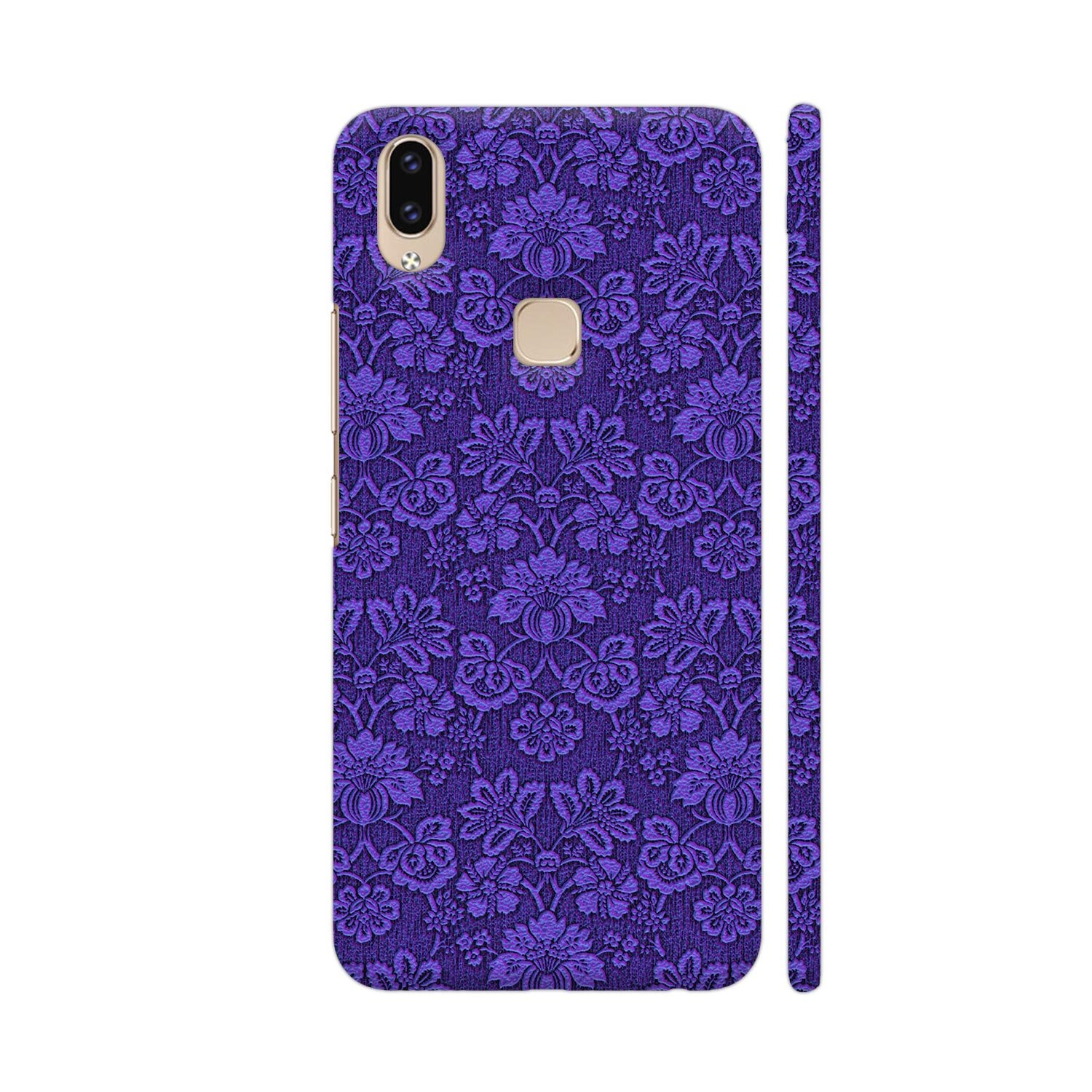 Colorpur Vivo V9 Cover Blue Flower Wallpaper Style Amazon In Electronics