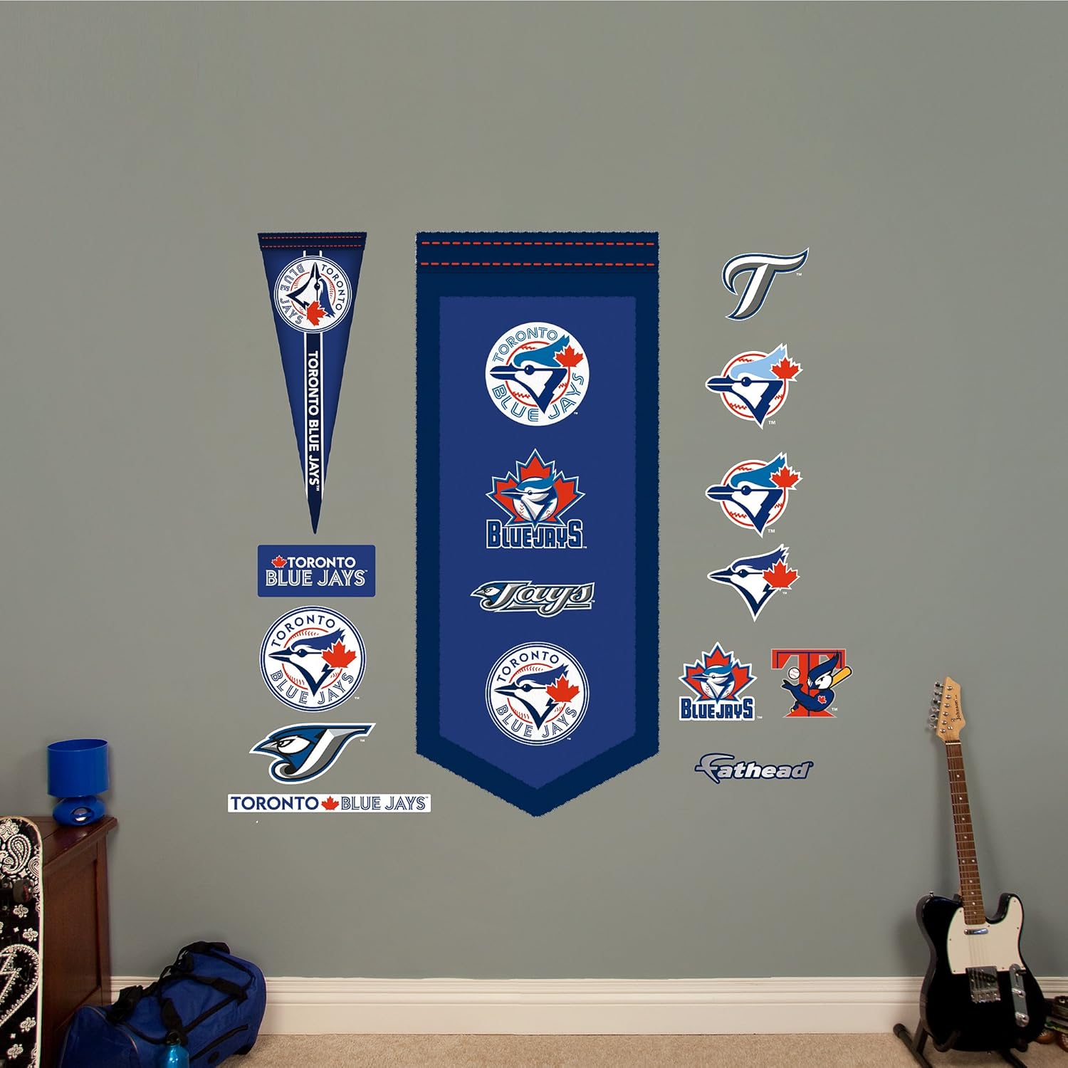 Fathead Toronto Blue Jays Logo Evolution Banner Mlb Real Big