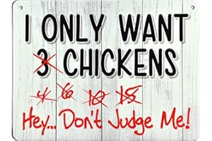 Bigtime Signs I Only Want Chickens 9" x12'' PVC Chicken Decor Sign - Christmas Chicken Yard Decorations Chicken Toys | Chicken Coop Accessories for Chicken Feeder - Chicken Gifts for Chicken Lovers