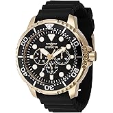 Invicta Pro Diver Men 48mm Stainless Steel Gold Black dial VH63 Quartz