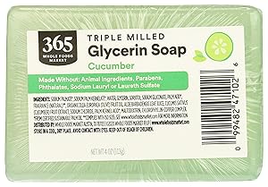 365 by Whole Foods Market, Triple Milled Glycerin Soap, Cucumber, 4 Ounce