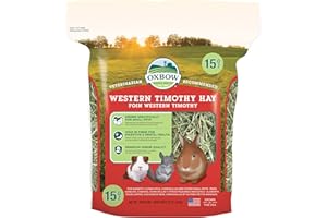 Oxbow Animal Health Western Timothy Hay - All Natural Hay for Rabbits, Guinea Pigs, Chinchillas, Hamsters & Gerbils - 15 oz.