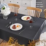 Deconovo Oxford Tablecloth 130x130 cm Dark Grey Water Resistant view 3