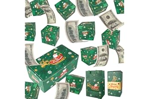 ONRSV Surprise Gift Box Explosion Money Box, Surprise Box Gift Box for Money Explosion Box, 12 Bounces Folding Bouncing Surprise Explosion Gift Box for Christmas Party, Cash Explosion Gift Box