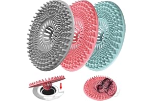 KIDPET Hair Catcher Shower Drain, Bathroom Sink Stopper Hair Catcher, Silicone Shower Bathtub Drain Cover Strainer, Bath Tub Accessories Beard Trap Collector Remover Protector (Mix)