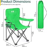 Trail Outdoor Leisure Eagle Kids Camping Chair Green 2-6Years Lightweight view 7