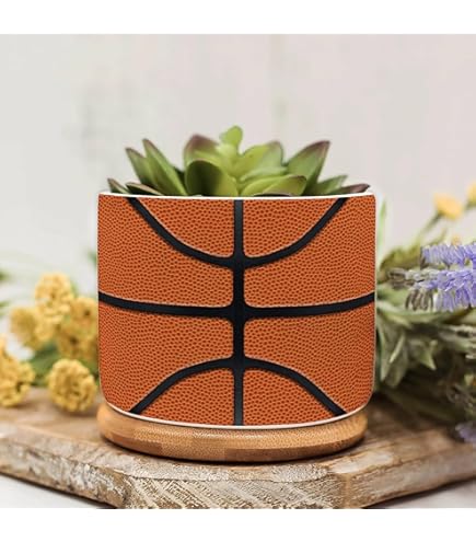 Amazon.com: Basketball Planter/Centerpiece for Room Decor and Sports Events  : Patio, Lawn & Garden