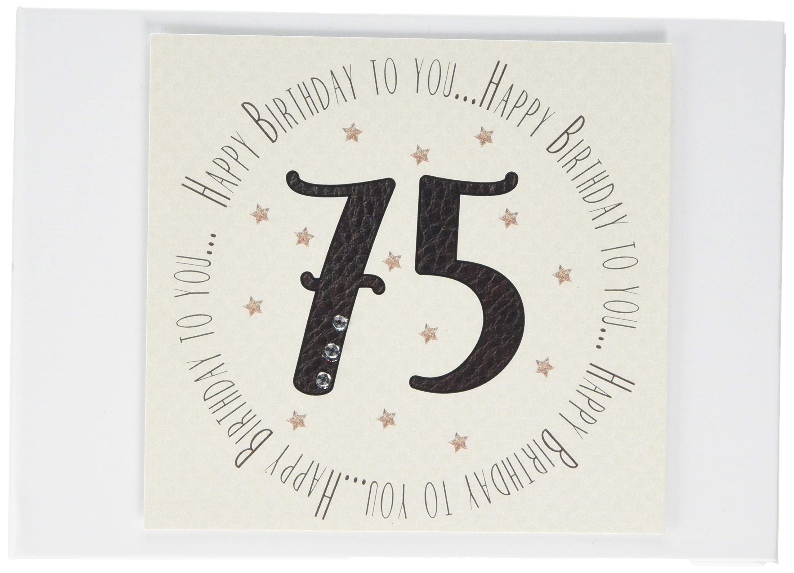 White Cotton Cards 75th Birthday Memories Photo Album (MTGA75T), of