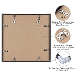 16x16 Picture Frames, Solid Oak Wood Photo Frame 16