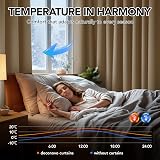 Deconovo Thermal Blackout Curtains Tan Brown 42 x 84 Inch 2 Panels Eyelet view 2