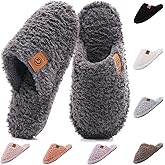 VIVASUN Slippers for Women Fuzzy House Slippers with Memory Foam Slip-on House Shoes Warm Cozy Cashmere Slipper Indoor Washable Bedroom Shoes