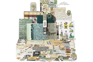 YagCu Vintage Aesthetic Scrapbook Kit, Scrapbooking and Journaling Supplies for Beginner, Junk Journal Materials, Bullet Journals Stationery, Planner DIY Arts Craft Collage, Women Adults